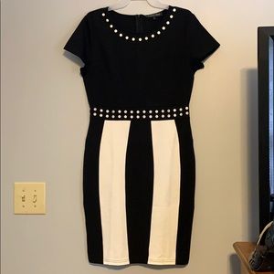 Brand new black and white dress